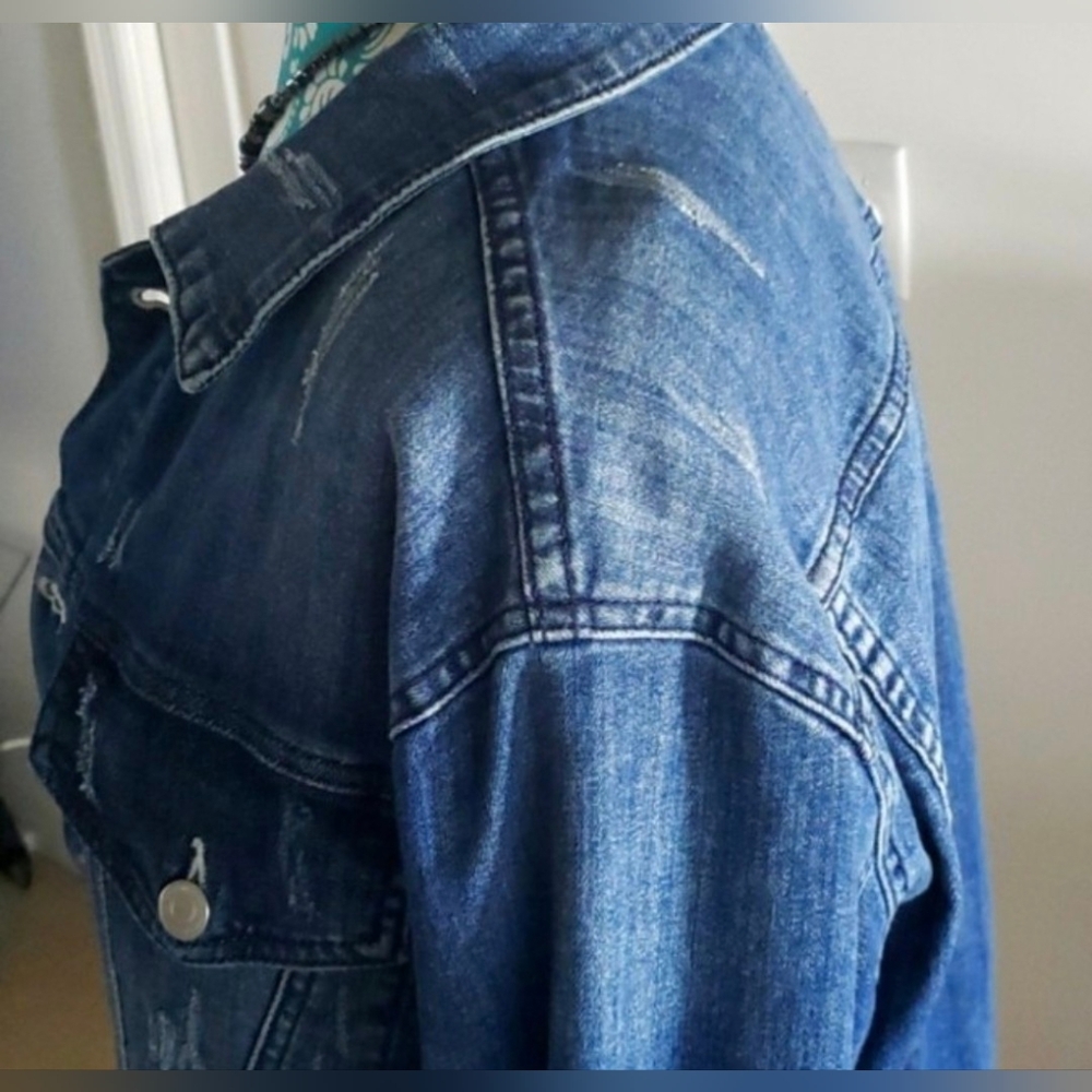 Distressed Denim Jacket - Picture 4 of 5